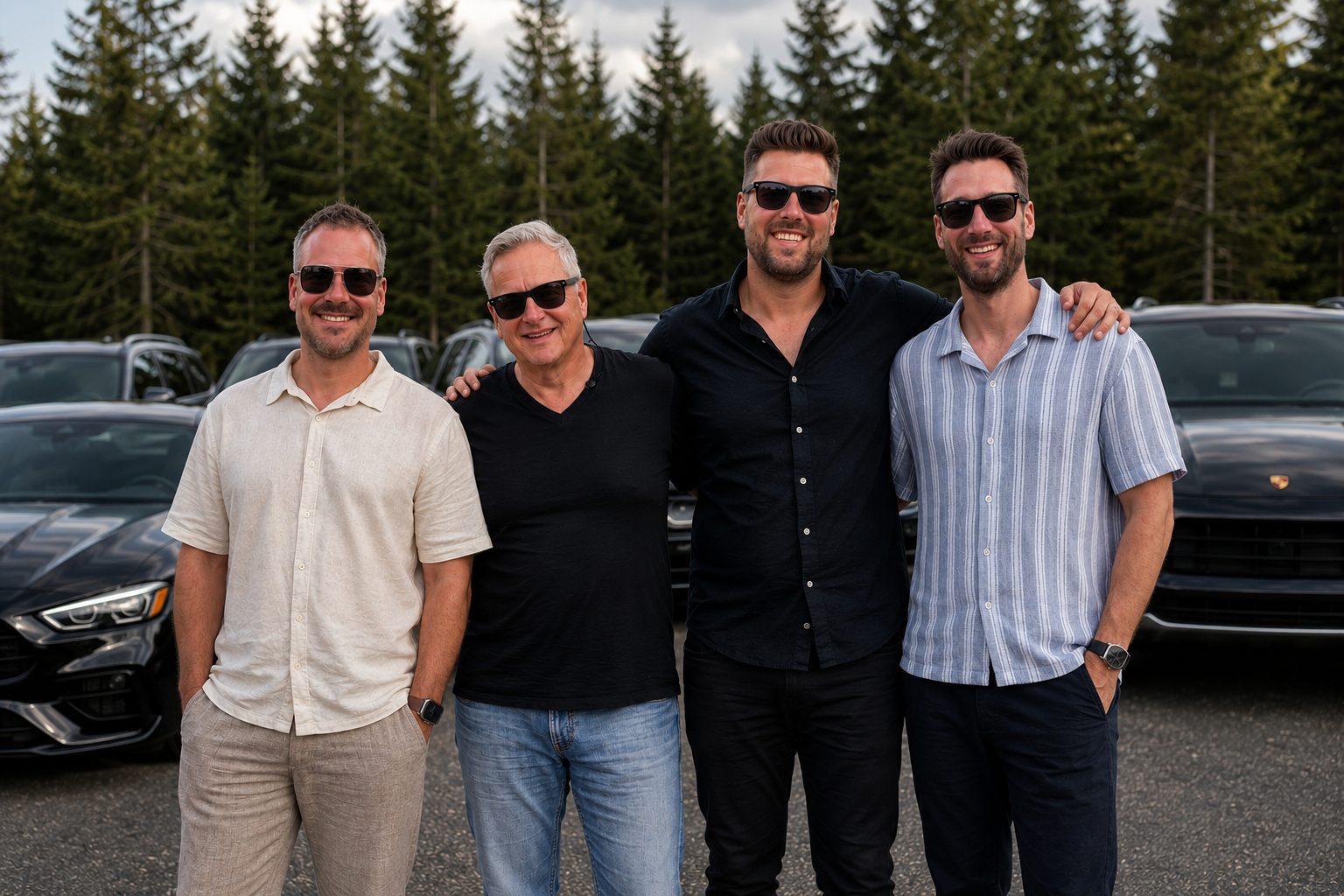 L'équipe NorDrive devant son inventaire dans les Laurentides